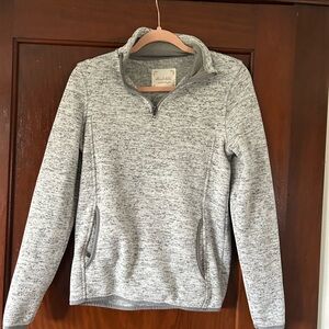 Altar'd State Women's Heathered Gray Quarter-Zip Sweater